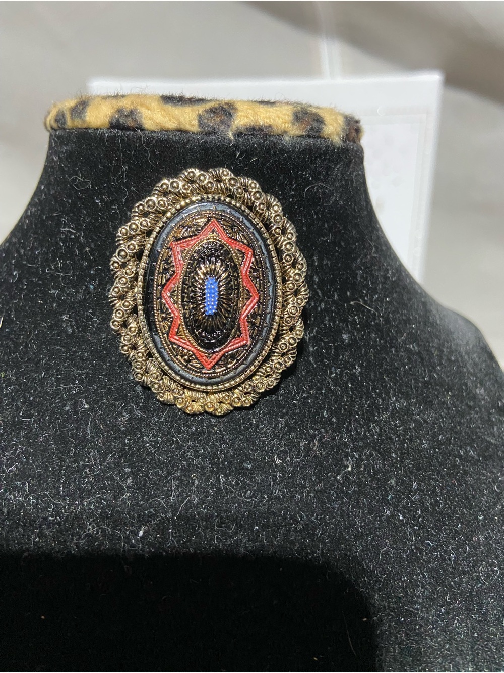 Vintage Sarah Coventry Gold Tone Oval Brooch “Old Vienna”